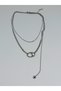 1. Grade Quality 316L Surgical Steel Women's Short Necklace with Back Chain, Double Chain Model No 20 - 2
