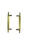 Handle Cylinder Striped Zamak Handle Model 14 cm (2 Pieces) Gold - 3