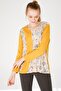 Women's Crew Neck Long Sleeve Floral Printed Combed Cotton Blouse K.bal