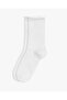 3-Piece Roll Top Elasticless Women's White Bamboo Socks, 36-40 - 8