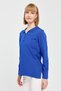 Women's Polo Neck Slim Knitwear Blouse Cobalt blue - 6