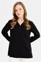 Women's Polo Neck Slim Knitwear Blouse Black - 3
