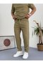 Khaki Report Ottoman Fabric Single Pocket T-Shirt-Pants Set of 2 with Single Back Pocket - 7