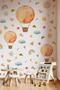 Fun Balloons & Figures Kids Baby Room Wall Glass Sticker Set, Balloon Flowers Rainbows - 4