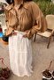 Camel Shirred Design Shirt - 102116 - 4
