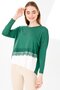 Women's Crew Neck Long Sleeve Skirt Lace Piece Combed Cotton Tunic Nefti - 7