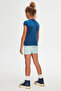 İndigo Basic Girl's Crew Neck Watermelon Sleeve T-Shirt - 4