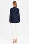 Women's Polo Collar Slim Knitwear Blouse Navy Blue - 5