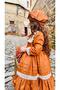 Tan Vintage Baby Girl Dress, Birthday, Photo Shoot Dress, Suitable for Ages 0-12 - 8