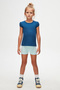 İndigo Basic Girl's Crew Neck Watermelon Sleeve T-Shirt