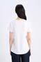Regular Fit V-Neck White Women's T-Shirt K1507Az/Wt34 - 6