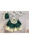Green Latte Vintage Baby Girl Dress, Custom Made Girls' Dress, Birthday Dress, Photo - 3