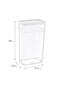 Set of 6 Skali Rectangular Storage Container White 3500 ml - 2