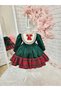 Green Plaid Baby Girl Dress, Birthday, Photo Shoot Dress, Suitable for Ages 0-12