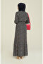 Floral Patterned Dress 4066-03 Navy Blue - 3