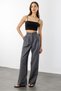 Women's Pleated Fabric High Waist Palazzo Pants Pants-002 - 5