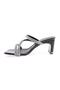 1031-23Y Women's Crystal Stone Cross-Strapped Heeled Slippers - 3