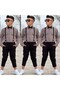 Boy's Shirt Pants Suspender and Bow Tie 4 Piece Suit - 2