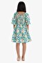 100% Cotton Patterned Cotton Short Sleeve Summer Dress for Girls E2643A825Sm - 7