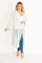 Women's Large Size Green Lace Long Cardigan 65n28347 - 6