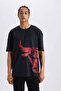 Black Men's T-Shirt B3889Ax/Bk34 - 3