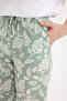Wide Leg Patterned High Waist Trousers C4042Ax25Sp - 5