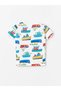 Lcw Kids Ecru Crew Neck Short Sleeve Printed Baby Boy T-Shirt and Shorts Set of 2 - 6
