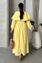 Imported Special Design Cloak Collar Lined with Belt 100% Cotton Fisto Dress Suitable for Testture - 5