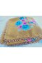 Handmade Patterned Hand Embroidered Cheesecloth with Ring Beads on the Writing Edge Yemeni, Scarf, 4 Sides Embroidered - 5