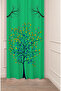 Flowers Leaf Striped Bohemian Patterned Special Design Digital Printed (Single Wing) Modern Stylish Background Curtain
