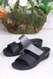 Venice-15 Black Velcro Detailed Orthopedic Women's Slippers - 4