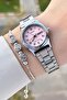 Pink Dial Women's Wristwatch with Metallic Color - 4