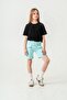 Cargo Pocket Pocket Cover Embroidered Girl's Shorts - 4