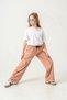 Cargo Pocket Legs Riveted Pocket Cover Inspiration Printed Girls' Sweatpants - 5