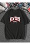 New York Hustle T-Shirt - Black Printed Oversize Crew Neck Short Sleeve T-Shirt - 4