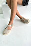 Beige Closed Toe Women's Shoes P9017 - 2