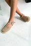Beige Wicker Closed Toe Women's Shoes P9017 - 2