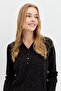 Women's Polo Neck Angelina Basic Blouse Black - 6