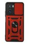 Xiaomi Poco F3 Case Pars Silicone with Lens Ring - Red Gnzrz