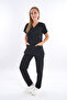 Black Nurse Doctor Surgical Hospital Greys Sweatshirt Bottom Top Set
