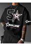 Comfortable Lapel T-Shirt for Men, Believe in Yourself and Star Print - , Stretchy, Machine Washable