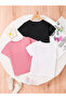 Girl's 3 Pack White Daisy-Floral Butterfly and Daisies Printed Combed Cotton T-Shirt - 2