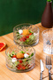 2-Piece Crystal Glass Snack Bowl Presentation Bowl Set Magnolia Salad Bowl Set 400 ml - 3