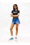 Women's dark denim 5 pocket shorts
