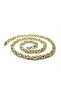 Yellow White King Men's Steel Chain Necklace and Bracelet Set Medium Thickness - 2
