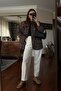 Ecru Belted Riding Pants - 5