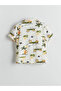 Lcw Kidsbeige Printed Boys' Shirt and Shorts 2-Piece - 3