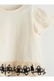 Crew Neck Embroidered Baby Girl T-Shirt (S5) - 5