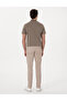 Beige Slim Fit Canvas Trousers 50308077-Vr011 - 4