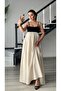 Natural Patchwork Maxi Linen Dress - 2